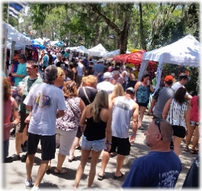 Crowd at the Chocolate & Cheese Festival